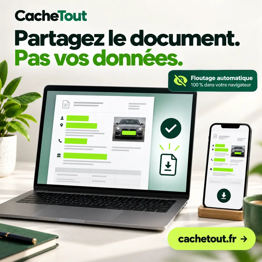 Démonstration du floutage automatique CacheTout sur ordinateur et téléphone